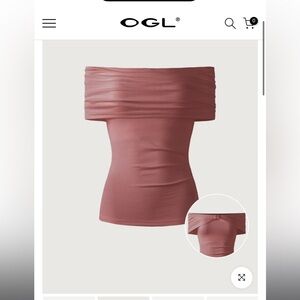 Completely new/SEALED Brami shirt off the shoulder rose color